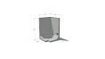 Keerwand Hoek 150 x 100/100 x 78cm