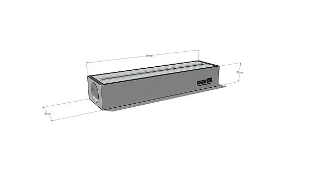 Verholen goot 200 x 50 x 33cm