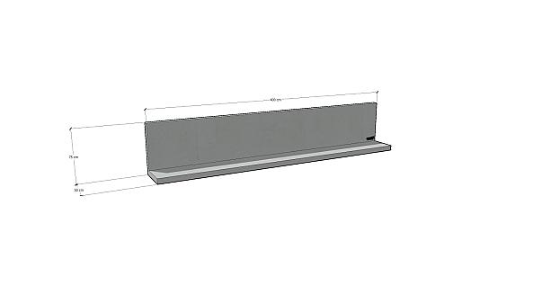 Keerwand 75 x 400 x 50cm