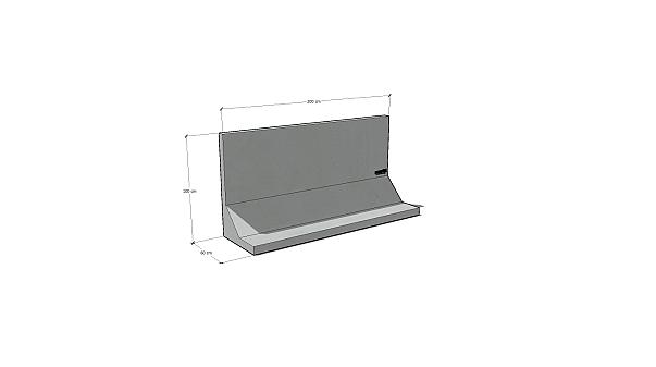 Keerwand 100 x 200 x 60cm