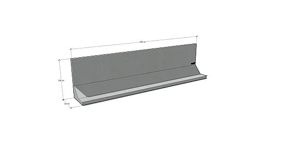 Keerwand 100 x 400 x 60cm