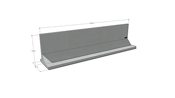 Keerwand 100 x 400 x 80cm