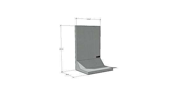 Keerwand 150 x 100 x 78cm