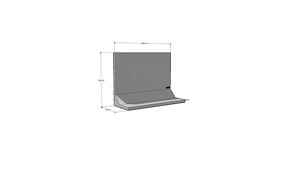 Keerwand 150 x 200 x 78cm