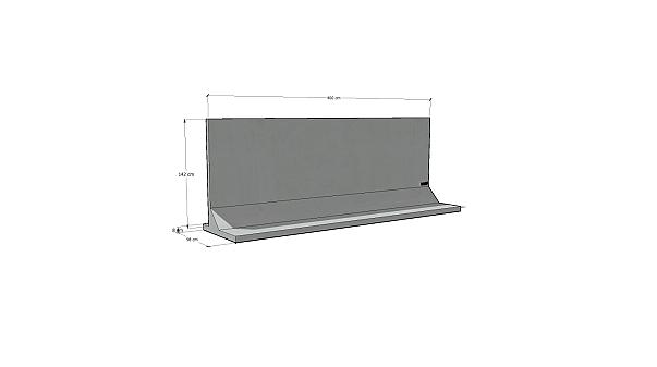Keerwand 150 x 400 x 98cm