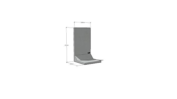 Keerwand 175 x 100 x 100cm