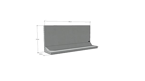 Keerwand 175 x 400 x 100cm