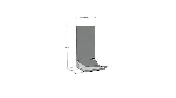 Keerwand 200 x 100 x 103cm