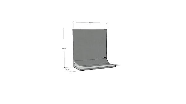 Keerwand 200 x 200 x 103cm