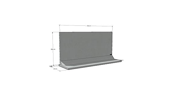 Keerwand 200 x 400 x 120cm