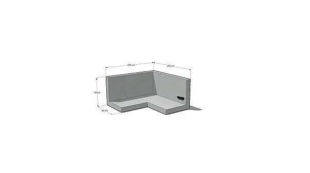 Keerwand Hoek 50 x 100/100 x 50cm