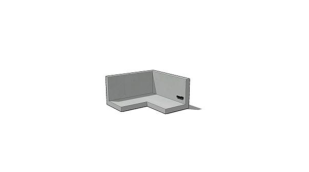 Keerwand Hoek 50 x 100/100 x 50cm