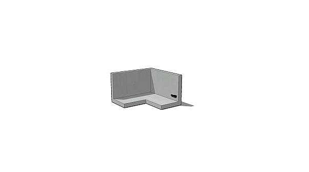 Keerwand Hoek 60 x 100/100 x 50cm