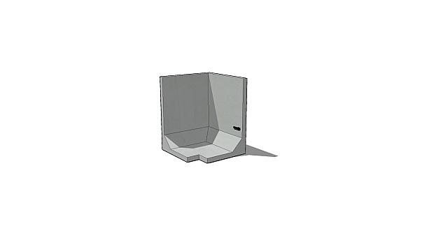 Keerwand Hoek 125 x 100/100 x 78cm