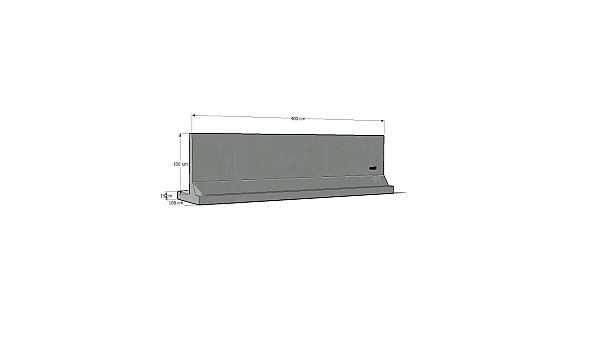 Silowand 100 x 400 x 108cm