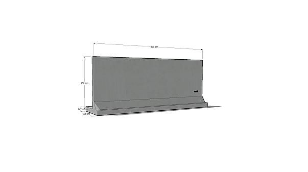 Silowand 150 x 400 x 108cm
